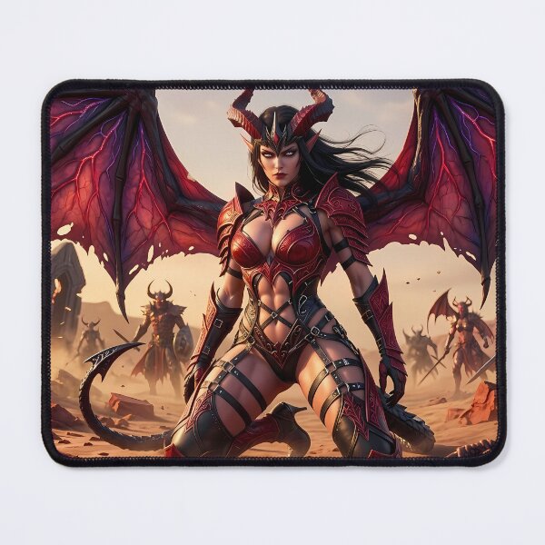 Item preview, Red Winged Demon Queen Desert Wasteland designed and sold by GalleryBrisArt.