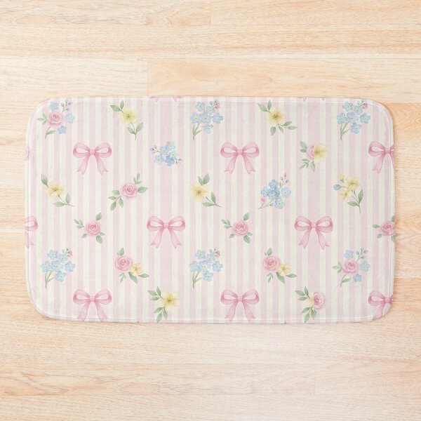 Item preview, Pink Bows and Vintage Floral Pattern designed and sold by ITCHAWAWAA.