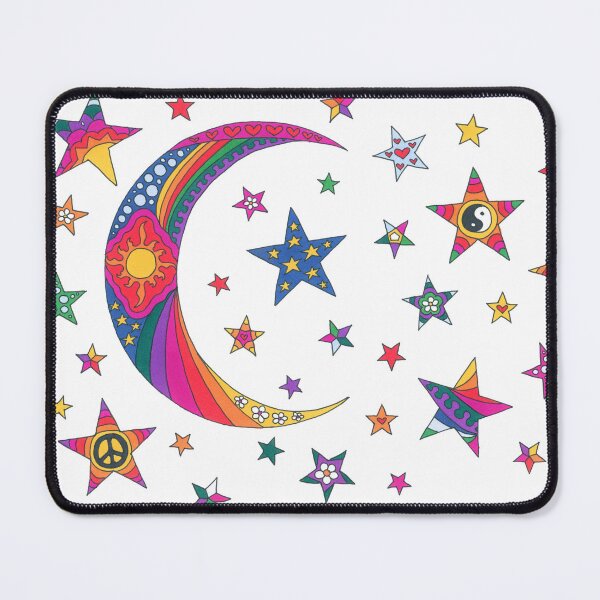 Item preview, Psychedelic Psychedelic Crescent Moon Art White designed and sold by Kellie Espie Art.