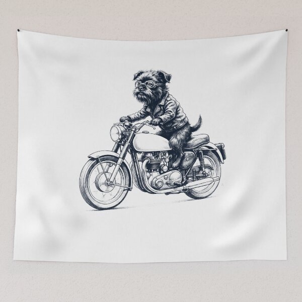 Item preview, Funny Affenpinscher Motorcycle Motorbike Dog Lover designed and sold by dian-rody-crest.