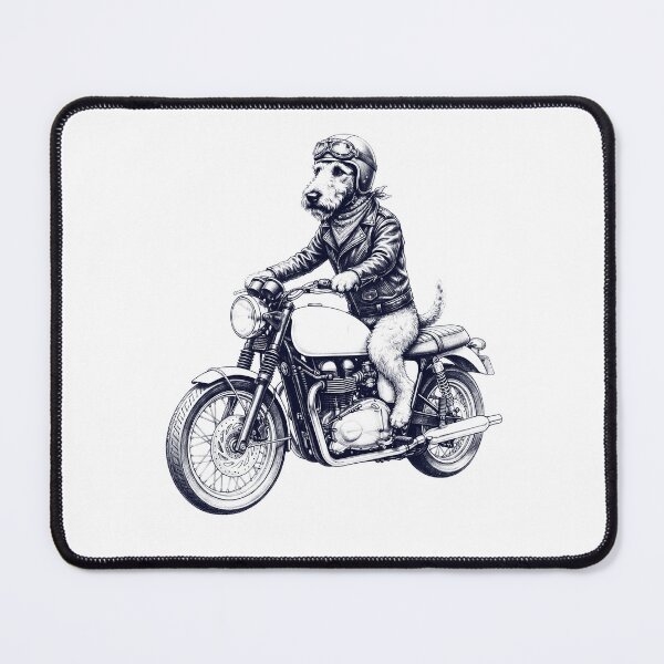 Item preview, Funny Airedale Terrier Motorcycle Motorbike Dog Lover designed and sold by dian-rody-crest.