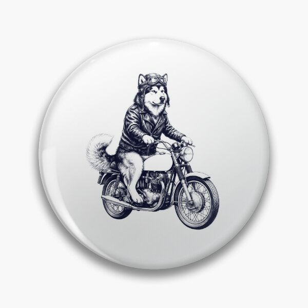 Item preview, Funny Alaskan Malamute Motorcycle Motorbike Dog Lover designed and sold by dian-rody-crest.