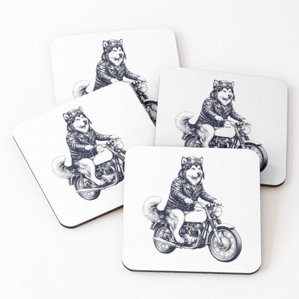 Item preview, Funny Alaskan Malamute Motorcycle Motorbike Dog Lover designed and sold by dian-rody-crest.