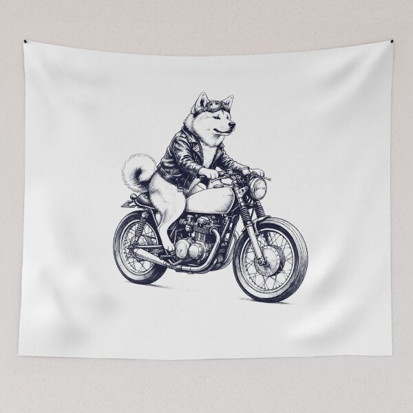 Item preview, Funny Akita Motorcycle Motorbike Dog Lover designed and sold by dian-rody-crest.