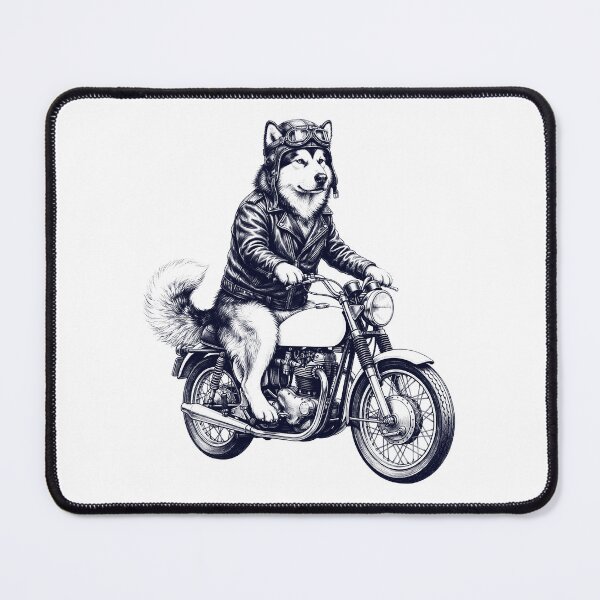 Item preview, Funny Alaskan Malamute Motorcycle Motorbike Dog Lover designed and sold by dian-rody-crest.
