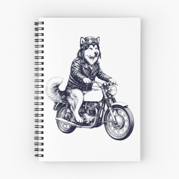 Item preview, Funny Alaskan Malamute Motorcycle Motorbike Dog Lover designed and sold by dian-rody-crest.