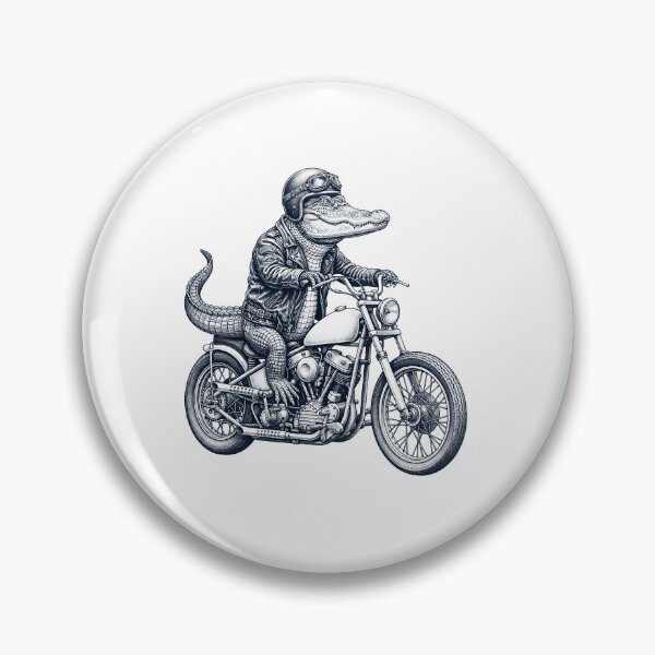 Item preview, Funny Alligator Motorcycle Motorbike Animal Lover designed and sold by dian-rody-crest.
