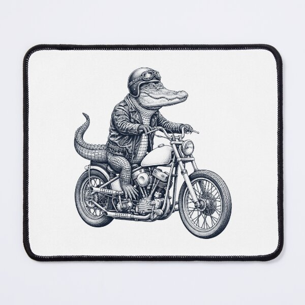 Item preview, Funny Alligator Motorcycle Motorbike Animal Lover designed and sold by dian-rody-crest.