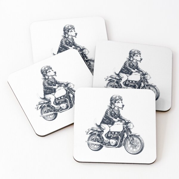 Item preview, Funny American Foxhound Motorcycle Motorbike Dog Lover designed and sold by dian-rody-crest.