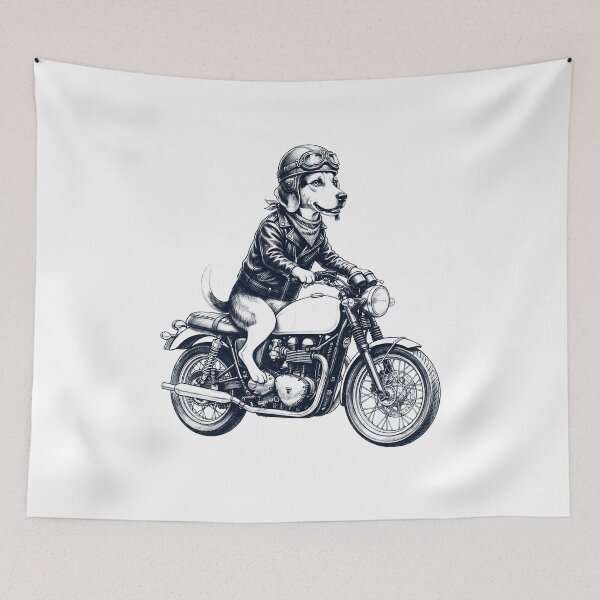 Item preview, Funny American Foxhound Motorcycle Motorbike Dog Lover designed and sold by dian-rody-crest.