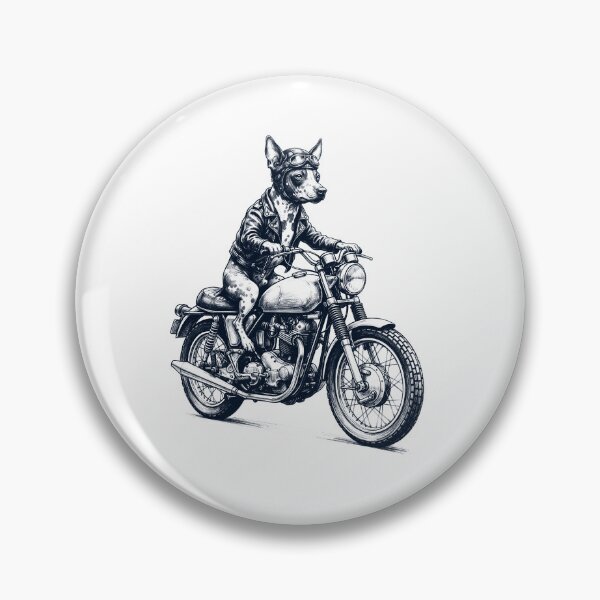 Item preview, Divertido American Hairless Terrier amante de los perros y las motocicletas designed and sold by dian-rody-crest.
