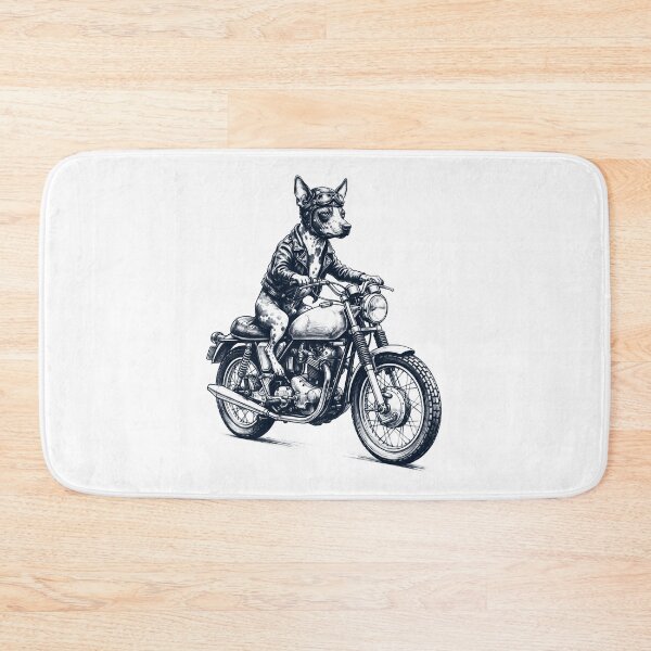 Item preview, Funny American Hairless Terrier Motorcycle Motorbike Dog Lover designed and sold by dian-rody-crest.