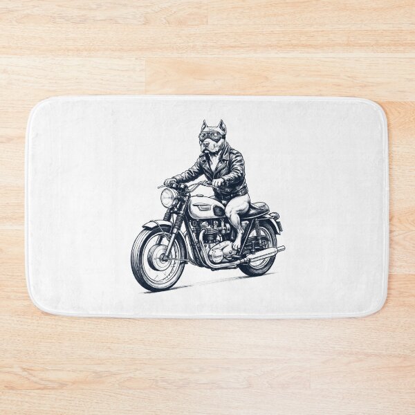Item preview, Funny American Pit Bull Terrier Motorcycle Motorbike Dog Lover designed and sold by dian-rody-crest.