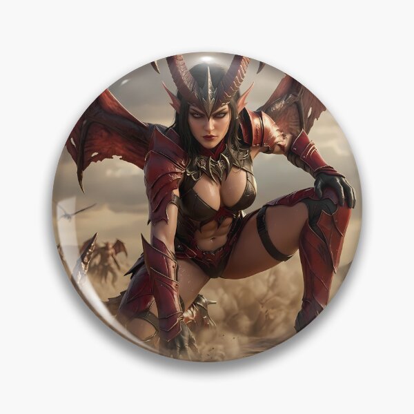 Item preview, Red Winged Demon Queen Desert Wasteland designed and sold by GalleryBrisArt.