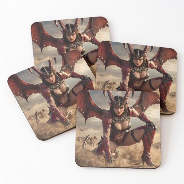 Item preview, Red Winged Demon Queen Desert Wasteland designed and sold by GalleryBrisArt.
