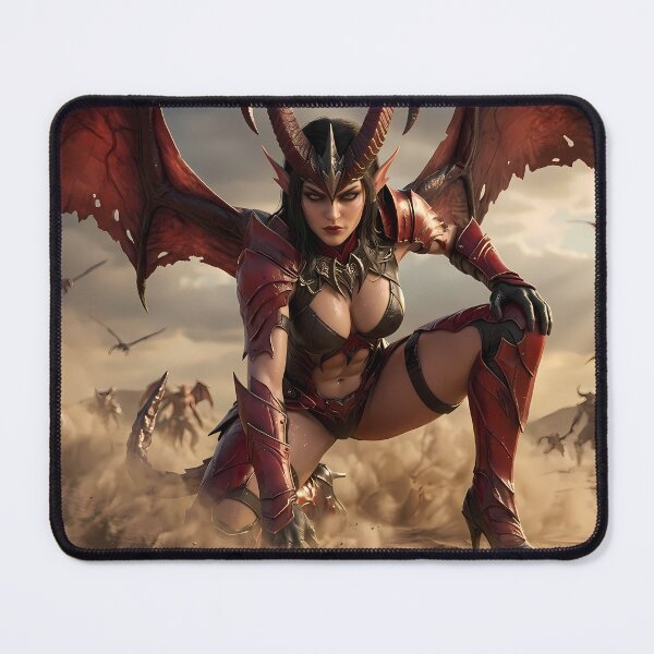 Item preview, Red Winged Demon Queen Desert Wasteland designed and sold by GalleryBrisArt.
