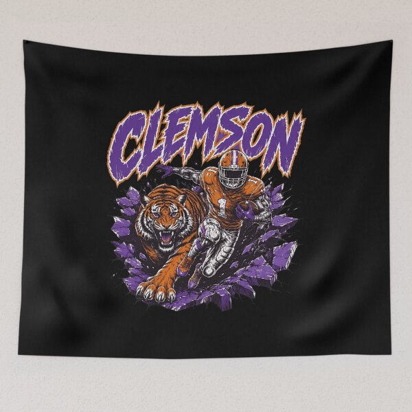 Item preview, Clemson Tiger Football Action Graphic designed and sold by KasirEttienne.