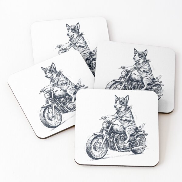 Item preview, Funny Australian Cattle Dog Motorcycle Motorbike Dog Lover designed and sold by dian-rody-crest.