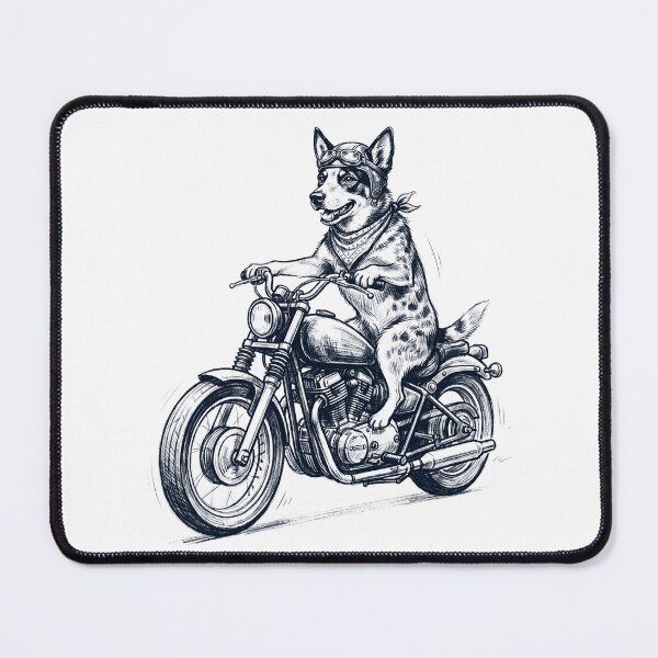 Item preview, Funny Australian Cattle Dog Motorcycle Motorbike Dog Lover designed and sold by dian-rody-crest.
