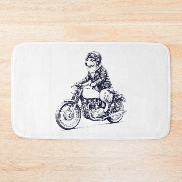 Item preview, Funny Australian Shepherd Motorcycle Motorbike Dog Lover designed and sold by dian-rody-crest.