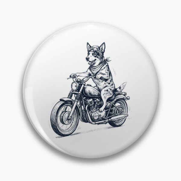 Item preview, Funny Australian Cattle Dog Motorcycle Motorbike Dog Lover designed and sold by dian-rody-crest.