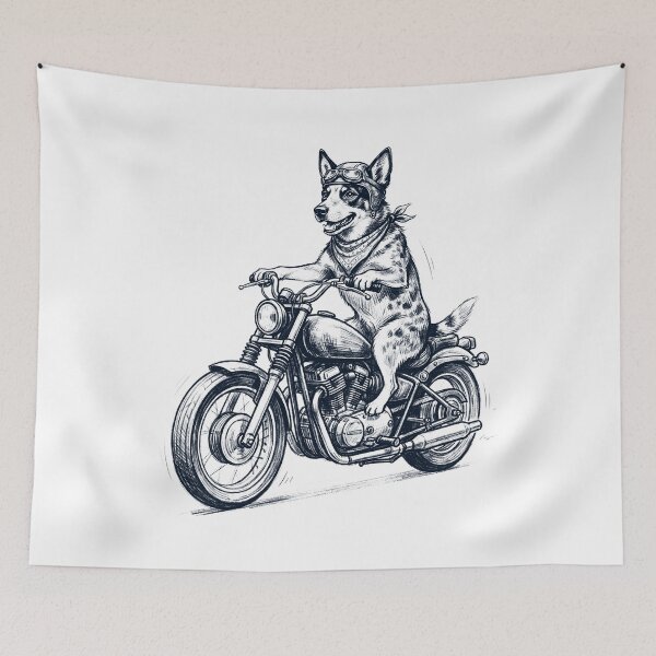 Item preview, Funny Australian Cattle Dog Motorcycle Motorbike Dog Lover designed and sold by dian-rody-crest.