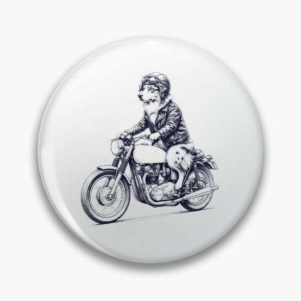 Item preview, Funny Australian Shepherd Motorcycle Motorbike Dog Lover designed and sold by dian-rody-crest.