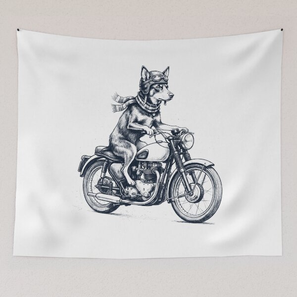 Item preview, Funny Australian Kelpie Motorcycle Motorbike Dog Lover designed and sold by dian-rody-crest.