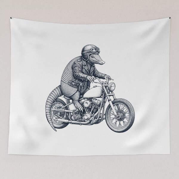 Item preview, Armadillo divertido, motociclista, amante de los animales designed and sold by dian-rody-crest.
