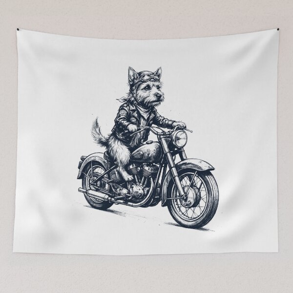 Item preview, Funny Australian Terrier Motorcycle Motorbike Dog Lover designed and sold by dian-rody-crest.