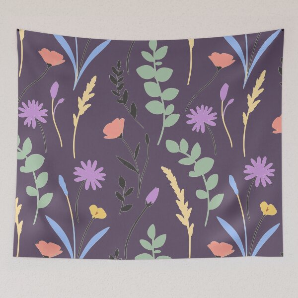 Item preview, Twilight Wildflower Pattern – Pastel Meadow Botanicals designed and sold by BelievingCreates.