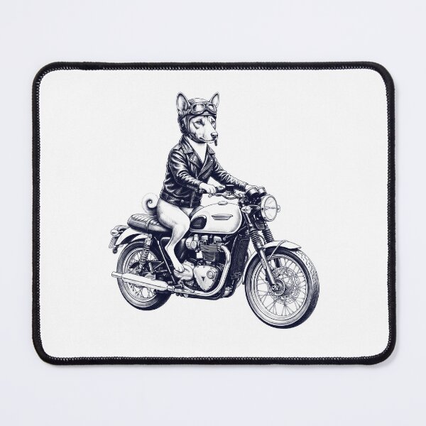 Item preview, Funny Basenji Motorcycle Motorbike Dog Lover designed and sold by dian-rody-crest.