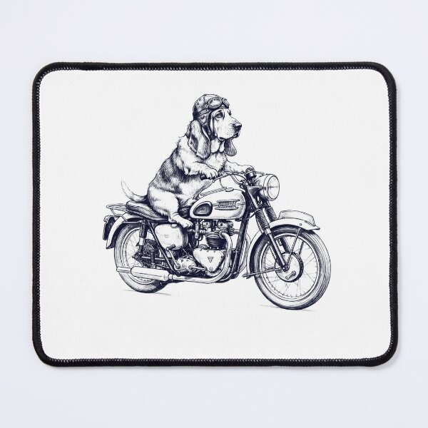 Artikelvorschau, Lustiger Basset Hound Motorrad Hundeliebhaber entworfen und verkauft von dian-rody-crest.