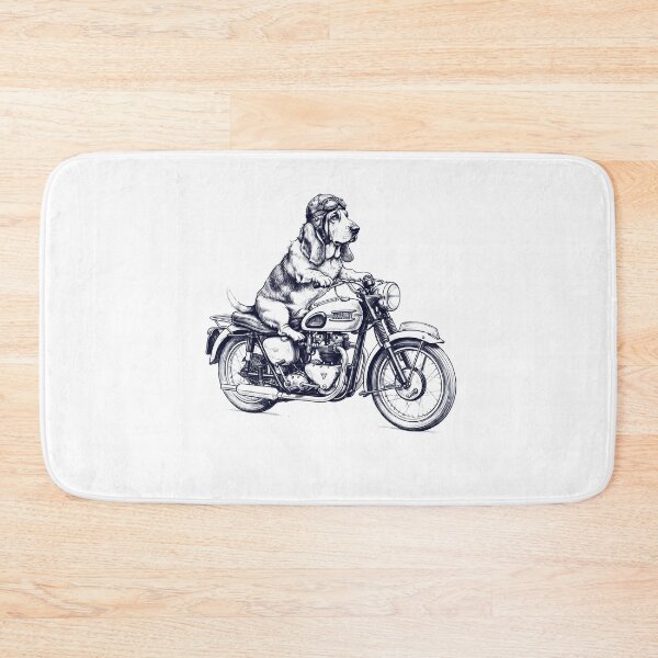 Item preview, Funny Basset Hound Motorcycle Motorbike Dog Lover designed and sold by dian-rody-crest.