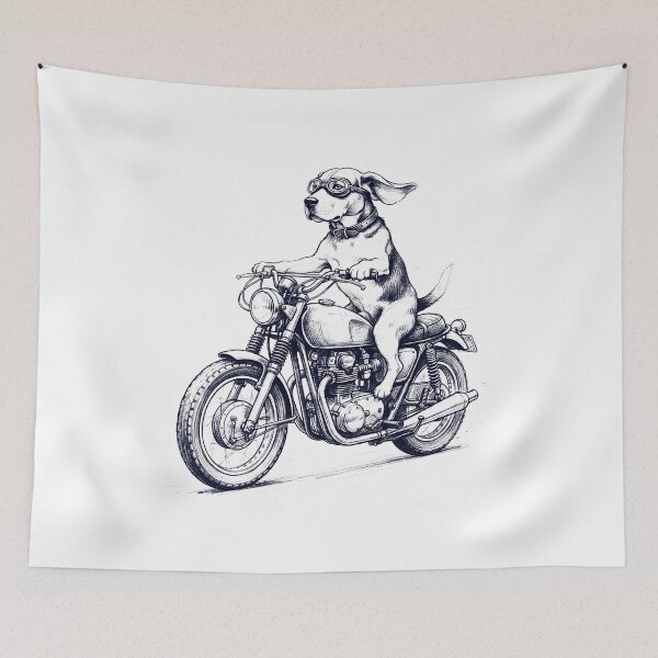 Item preview, Funny Beagle Motorcycle Motorbike Dog Lover designed and sold by dian-rody-crest.