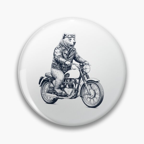 Item preview, Funny Bear Motorcycle Motorbike Animal Lover designed and sold by dian-rody-crest.
