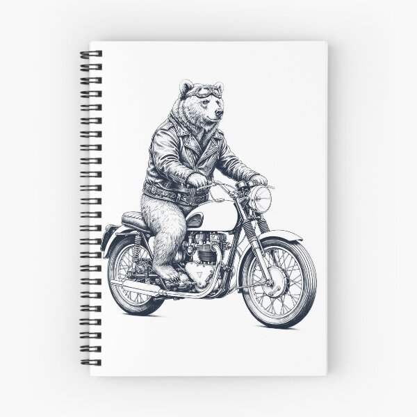 Item preview, Funny Bear Motorcycle Motorbike Animal Lover designed and sold by dian-rody-crest.