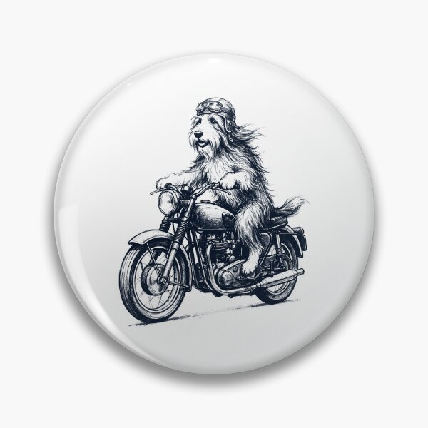 Item preview, Funny Bearded Collie Motorcycle Motorbike Dog Lover designed and sold by dian-rody-crest.