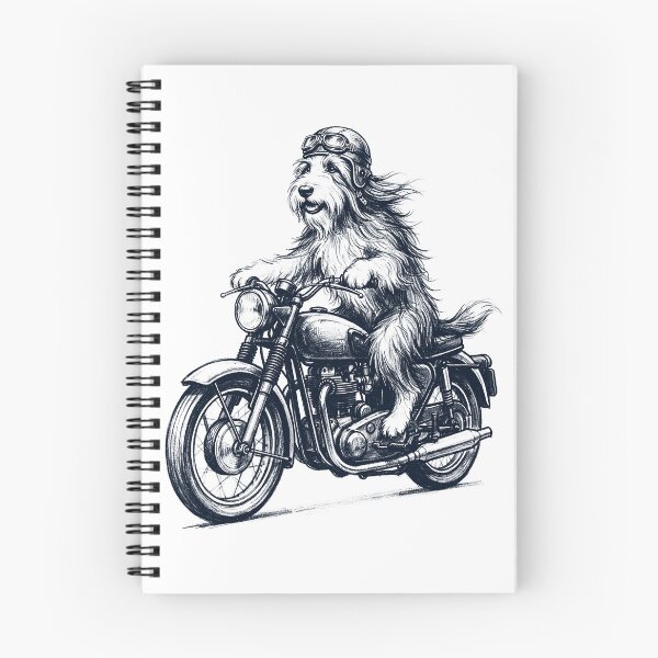 Item preview, Funny Bearded Collie Motorcycle Motorbike Dog Lover designed and sold by dian-rody-crest.