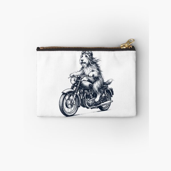 Item preview, Funny Bearded Collie Motorcycle Motorbike Dog Lover designed and sold by dian-rody-crest.