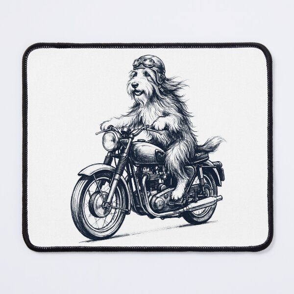 Item preview, Funny Bearded Collie Motorcycle Motorbike Dog Lover designed and sold by dian-rody-crest.