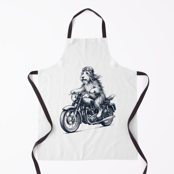Item preview, Funny Bearded Collie Motorcycle Motorbike Dog Lover designed and sold by dian-rody-crest.