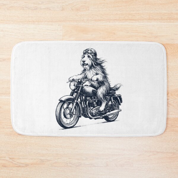 Item preview, Funny Bearded Collie Motorcycle Motorbike Dog Lover designed and sold by dian-rody-crest.