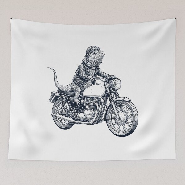 Item preview, Funny Bearded Dragon Motorcycle Motorbike Animal Lover designed and sold by dian-rody-crest.