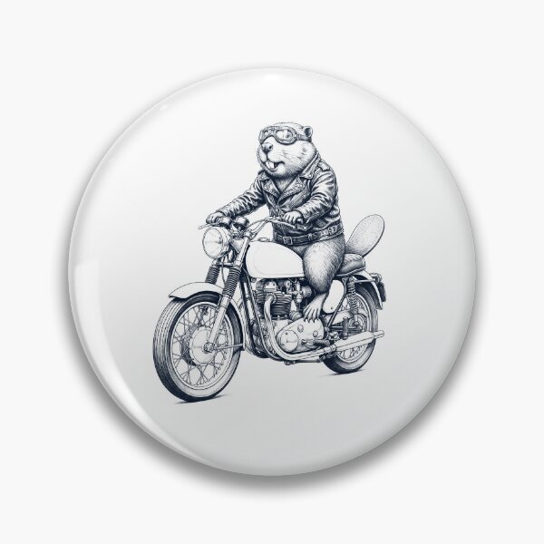 Item preview, Funny Beaver Motorcycle Motorbike Animal Lover designed and sold by dian-rody-crest.