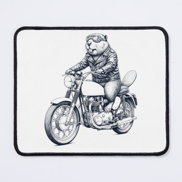 Item preview, Funny Beaver Motorcycle Motorbike Animal Lover designed and sold by dian-rody-crest.
