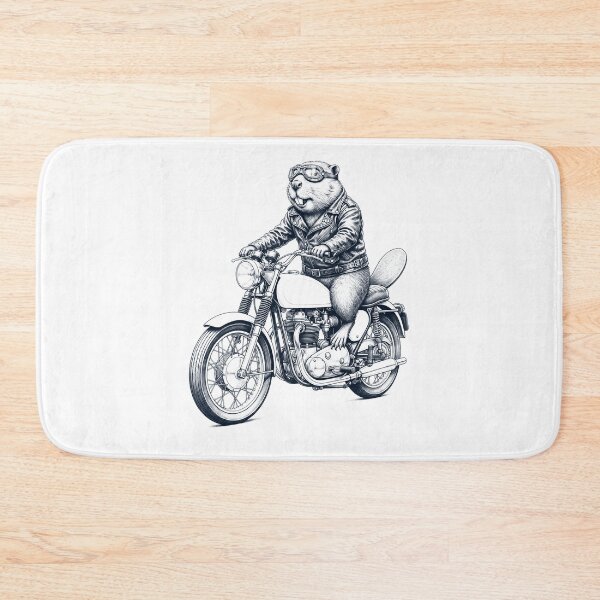 Item preview, Funny Beaver Motorcycle Motorbike Animal Lover designed and sold by dian-rody-crest.