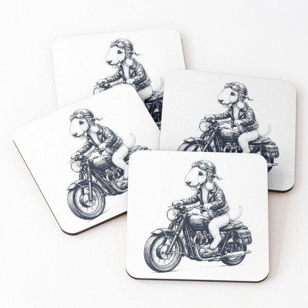 Item preview, Funny Bedlington Terrier Motorcycle Motorbike Dog Lover designed and sold by dian-rody-crest.