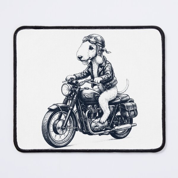 Item preview, Funny Bedlington Terrier Motorcycle Motorbike Dog Lover designed and sold by dian-rody-crest.