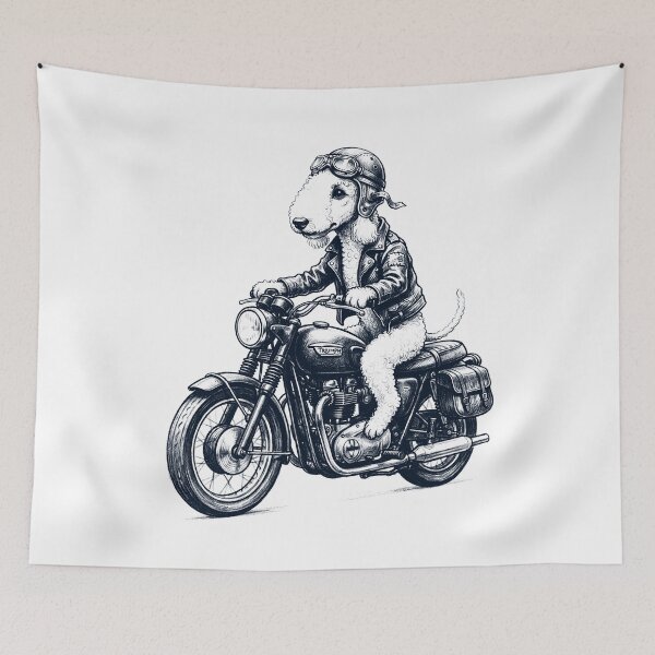 Item preview, Funny Bedlington Terrier Motorcycle Motorbike Dog Lover designed and sold by dian-rody-crest.